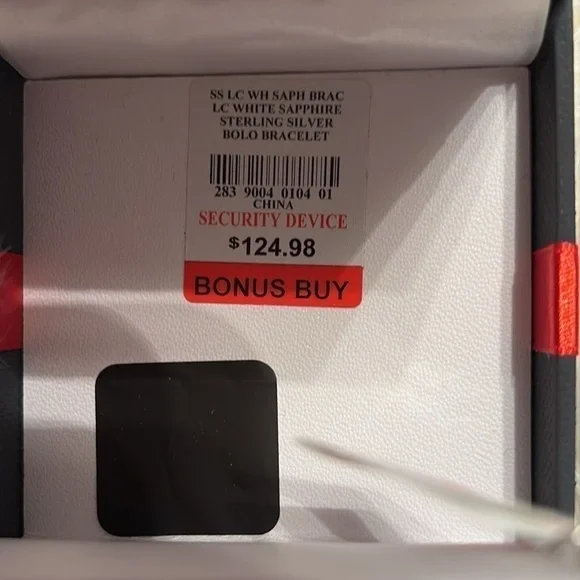 Lab Created White Sapphire Sterling Silver Bolo Bracelet - Picture 4 of 6